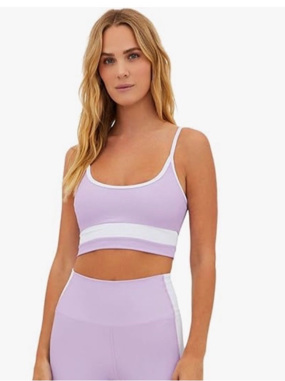 NWT Beach Riot Eva Bikini Top Large Purple Sports Bra Ribbed Beach Athleisure
